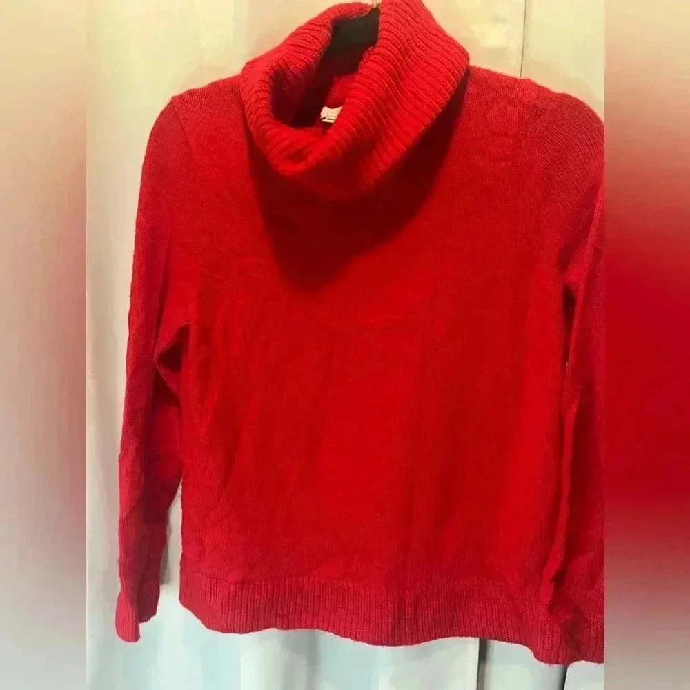 J Crew Merino Wool Blend Red Sweater Size medium